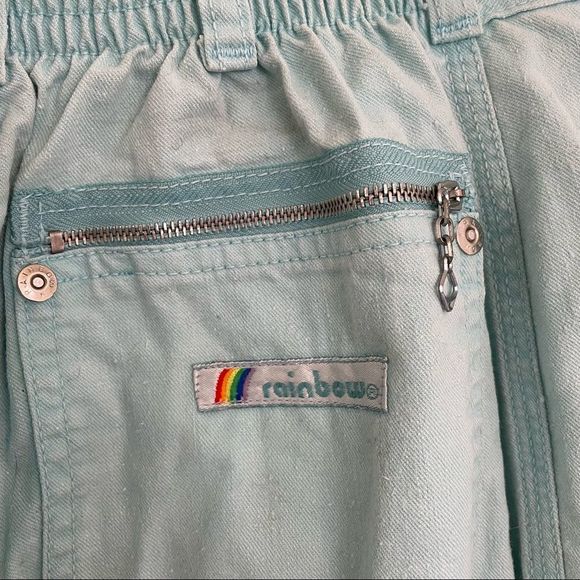 Vintage | 1980s Sky Blue Rainbow Pants - Picture 5 of 16